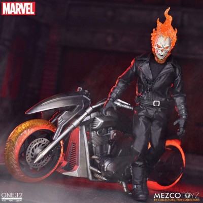 GHOST RIDER AND HELL CYCLE ONE:12 ACTION FIGURE MEZCO TOYS