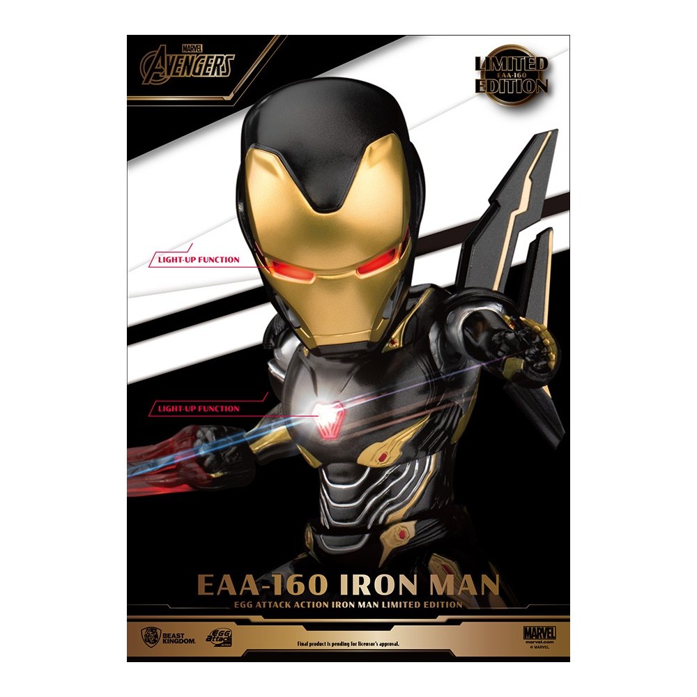 BEAST KINGDOM EAA-160 IRON MAN EGG ATTACK LIMITED EDITION ACTION FIGURE