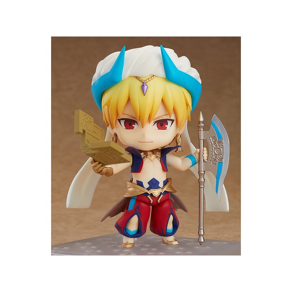 FATE GRAND ORDER CASTER/GILGAMESH ASCENSION NENDOROID ACTION FIGURE ORANGE ROUGE
