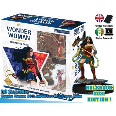 DC COMICS HEROCLIX WONDER WOMAN 80TH ANNIVERSARY STARTER SET WIZKIDS