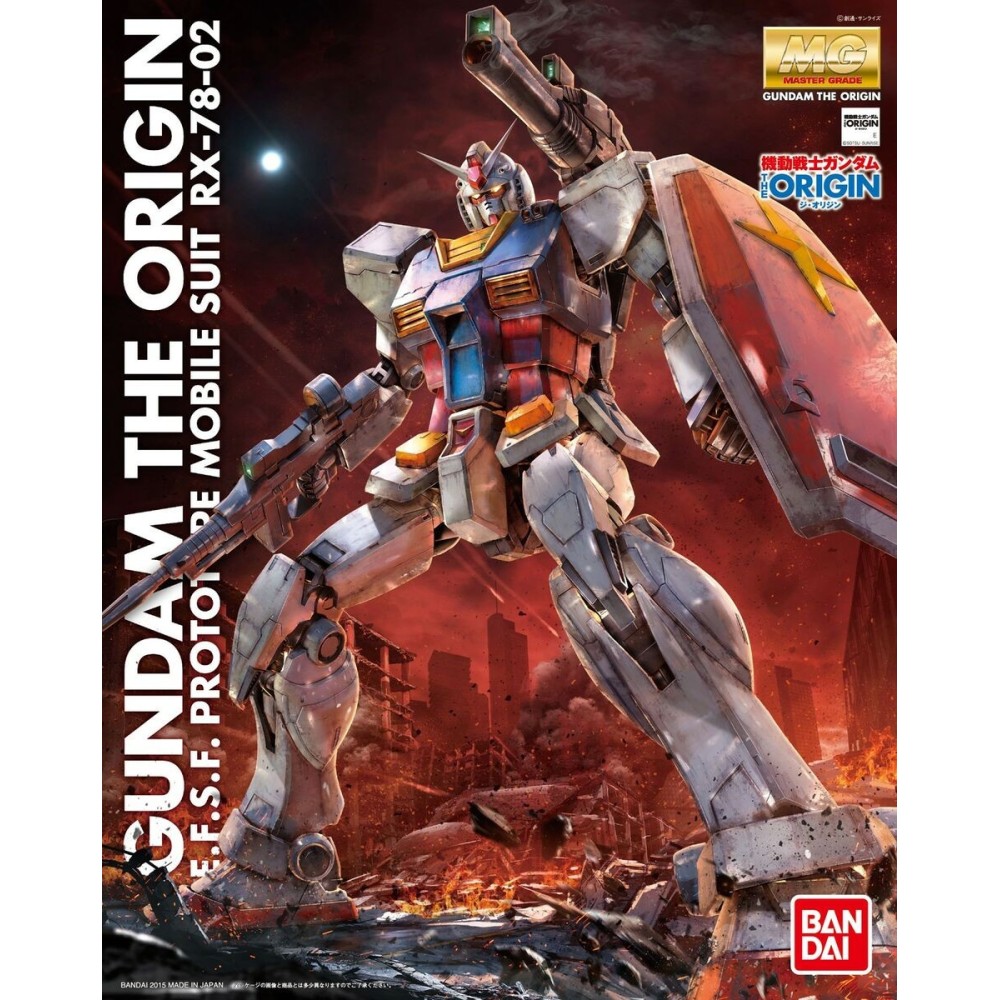 MASTER GRADE MG GUNDAM THE ORIGIN RX-78-02 1/100 MODEL KIT ACTION FIGURE BANDAI