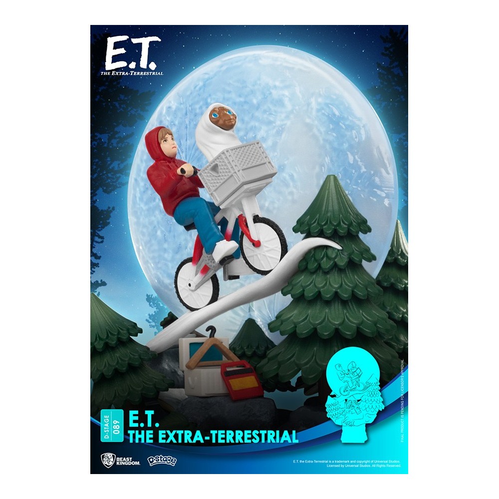 D-STAGE E.T. THE EXTRA-TERRESTRIAL STATUA FIGURE DIORAMA BEAST KINGDOM
