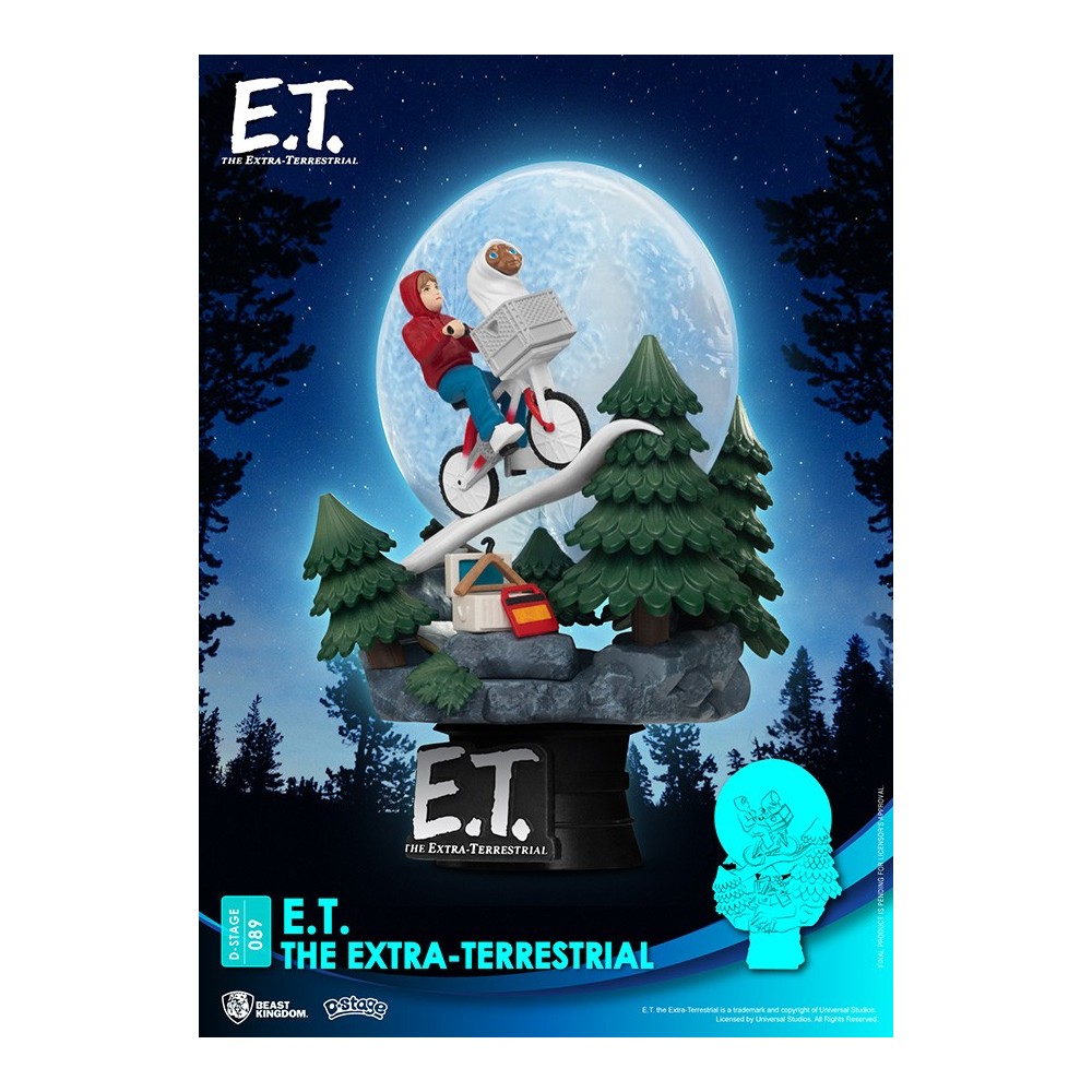 D-STAGE E.T. THE EXTRA-TERRESTRIAL STATUA FIGURE DIORAMA BEAST KINGDOM