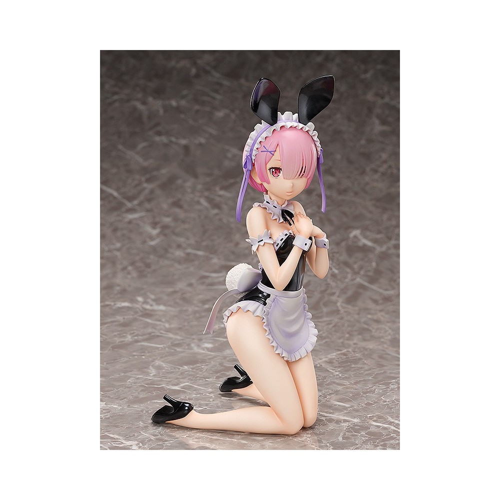 FREEING RE:ZERO RAM BARE LEG BUNNY STATUA 1/4 PINK HAIR FIGURE