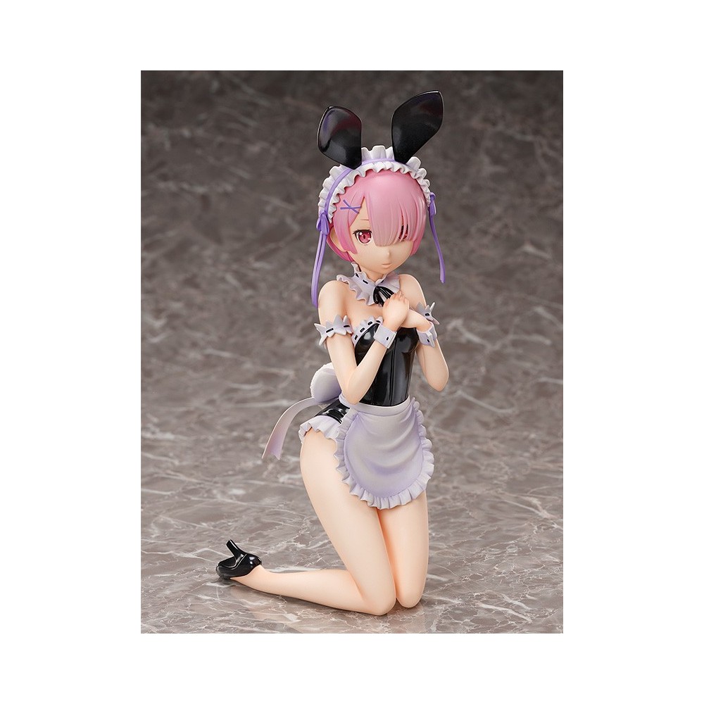FREEING RE:ZERO RAM BARE LEG BUNNY STATUA 1/4 PINK HAIR FIGURE