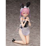 FREEING RE:ZERO RAM BARE LEG BUNNY STATUA 1/4 PINK HAIR FIGURE