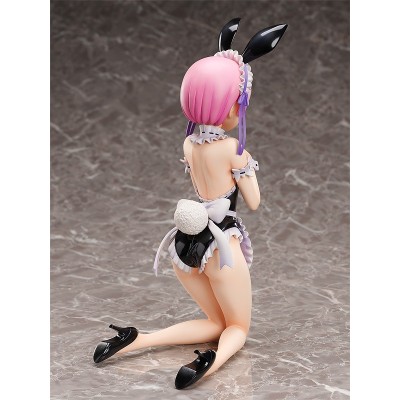 FREEING RE:ZERO RAM BARE LEG BUNNY STATUA 1/4 PINK HAIR FIGURE