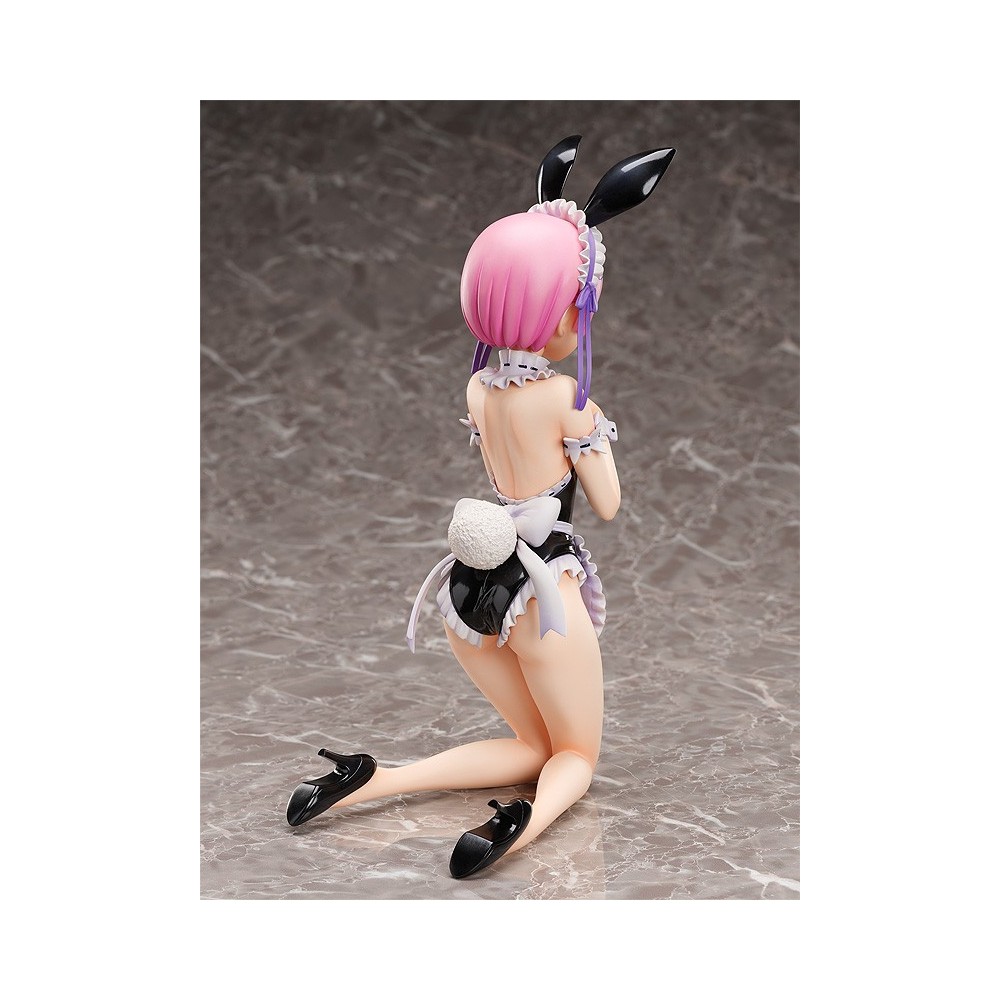 FREEING RE:ZERO RAM BARE LEG BUNNY STATUA 1/4 PINK HAIR FIGURE